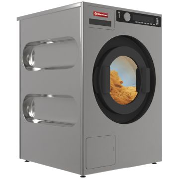 Waschmaschine 6,5 kg "Edelstahl-Titanium", mit Ablaufpumpe (595x591x865mm)