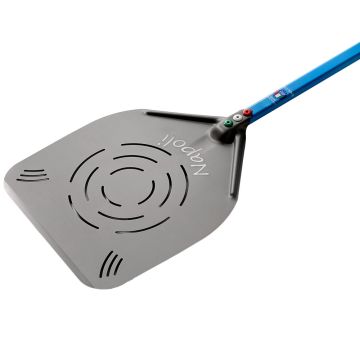 Perforierte neapolitanische Aluminium-Pizzaschaufel 370 mm (370x1860mm)