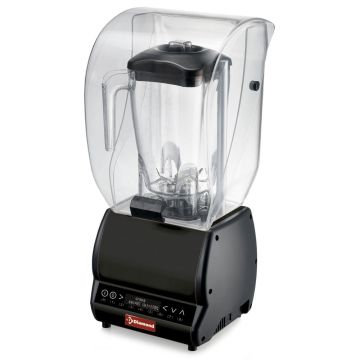 Professioneller Mixer mit Schallschutzhaube, quadratisches Glas 2 Liter,  Geschwindigkeitsregler, programmierbar (240x230x535mm)