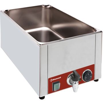 Elektro Bain-Marie Tischmodell GN 1/1 - 150 mm + Ablasshahn (330x530x240mm)