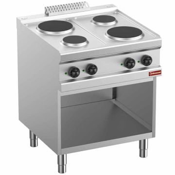 Elektroherd 4 runde Herdplatten auf offenem Unterbau (700x700x850mm)