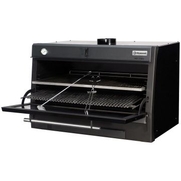 Holzkohleofen-BBQ, GN 2/1 + GN1/1 (120 Kg/h)/Schwarz (1200x784x870mm)