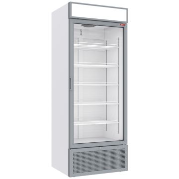 Positive Kühlvitrine 715 Liter WEISS mit Leuchtkasten (800x740x2125mm)