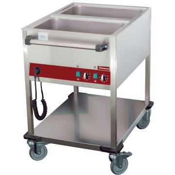Wärmewagen 2x GN 1/1 - h 150 mm, 2 Temperaturen (900x650x900mm)