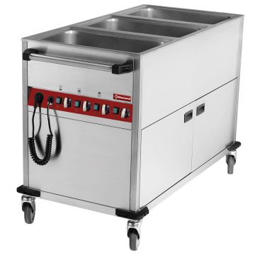 Wärmewagen 3x GN 1/1 H 150 mm, 3 Temperaturen (am Wärmeschrank) (1250x700x900mm)