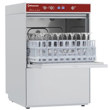 Gläserspülmaschine für Quadrat Körbe 400x400 mm + Ablaufpumpe (465x550x710mm)