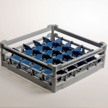 Korb 25 Gläser Ø 90 mm, h130, Polyprop. (500x500x170mm)