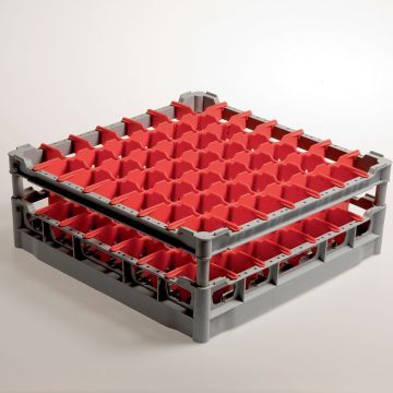 Korb 49 Gläser Ø 63 mm, h165, Polyprop. (500x500x210mm)