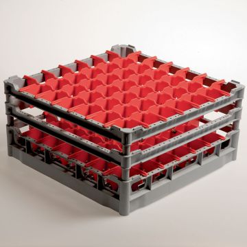 Korb 49 Gläser Ø 63 mm, h210, Polyp. (500x500x250mm)