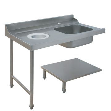 Einlauftisch "links" (alle Modelle) (1200x715x850mm)