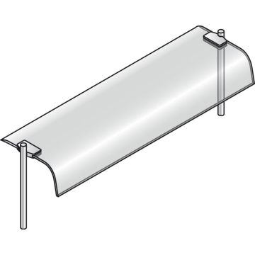 Überbau mit gebogenem Glas (1440x360x400mm)