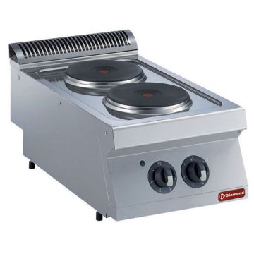 Elektro Plattenherd mit 2 runde Kochplatten -TOP- (400x700x250mm)