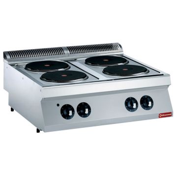 Elektro Plattenherd mit 4 runde Kochplatten -TOP- (800x700x250mm)