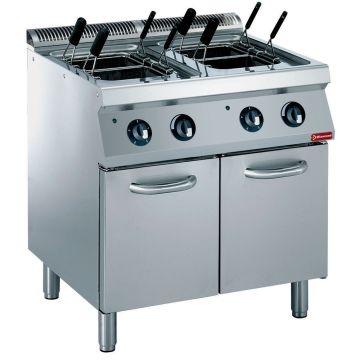 Elektro Nudelkocher 2x 24,5 Liter mit Unterbau (ohne Korb) (800x700x850mm)
