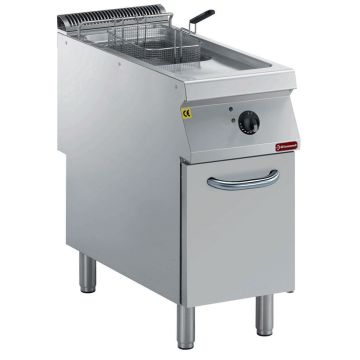 Elek. Friteuse 1 Becken "Y" 15 L, externe Brenner, auf Unterschrank (400x900x850mm)