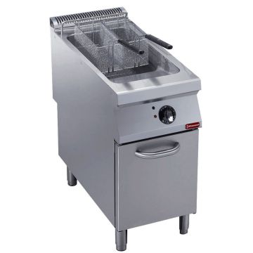 Elek. Friteuse 1 Becken "Y" 23 L, externe Brenner, auf Unterschrank (400x900x850mm)