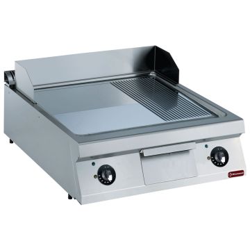 Elektro Grillplatte 2/3 glatt und 1/3 gerillt -TOP- (800x900x250mm)