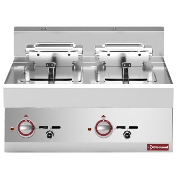 Elektro Friteuse 2 Becken 10 Liter -Top- (700x650x280mm)