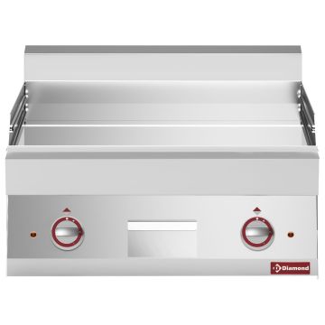 Elektro Grillplatte, glatt -Top- verchromt  (700x650x280mm)