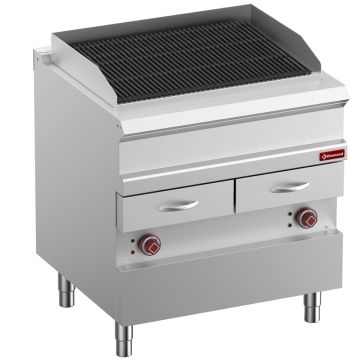 Elektrischer Dampfgrill, "doppelseitiger" Gusseisenrost, Modul 1/1 (800x700x850mm)