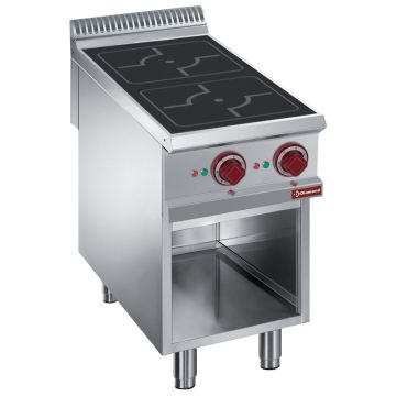 Elektro-Ofen, 2 Induktionszonen, offener Unterbau (400x900x850mm)