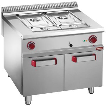 Elektro-Bain-Marie  8x GN 1/3-150mm, offener Unterschrank (800x900x850mm)
