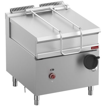 Elektro-Kippbratpfanne, Becken aus Edelstahl 80 Lit., auf Unterbau (800x900x850mm)