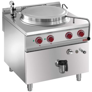 Elektro-Kochkessel, Becken 100 Lit., in direkt beheizt, auf Unterbau (800x900x850mm)
