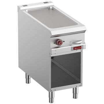 Elektro-Grillplatte, glatt, Modul 1/2, offener Unterbau (400x900x850mm)