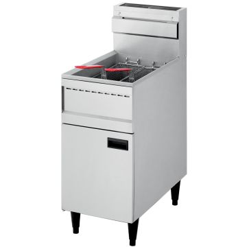 Gas Friteuse "hohe Leistung", Becken 23 Liter (400x735x870mm)