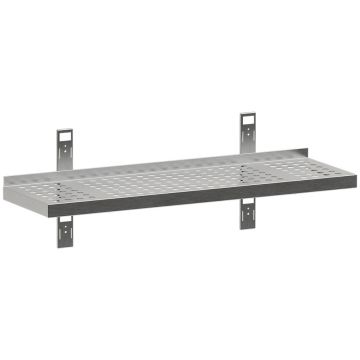 Perforiertes Wandregal mit 2 Konsolen und 2 Wandschienen  (1000x300x40mm)