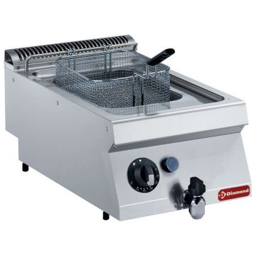 Gas Friteuse, Becken in "Y" Form, 7 Liter, externer Brenner -TOP- (400x700x250mm)