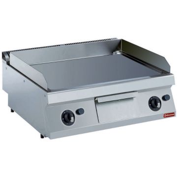 Gas Grillplatte, glatt aus Hartchrom -TOP- (800x700x250mm)