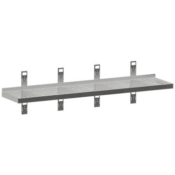 Perforiertes Wandregal mit 4 Konsolen und 4 Wandschienen  (2000x300x40mm)