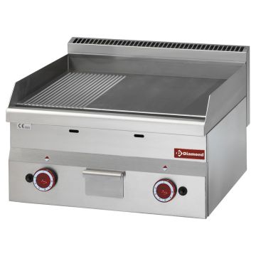 Gas Grillplatte 2/3 glatt und 1/3 gerillt -Top-