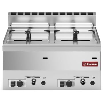 Gas Friteuse, 2 Becken 8 Liter -Top- (600x600x280mm)