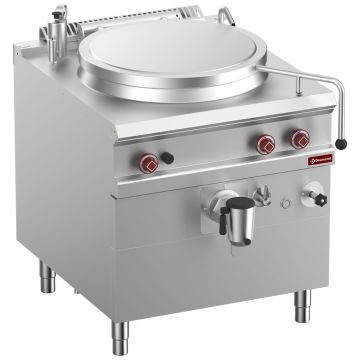 Gas-Kochkessel, Becken 100 Lit., in direkt beheizt, auf Unterbau (800x900x850mm)