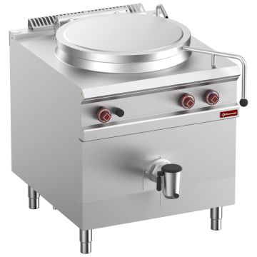 Gas-Kochkessel, Becken 150 Lit., direkt beheizt, auf Unterbau (800x900x850mm)