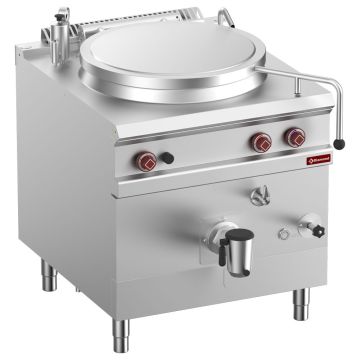 Gas-Kochkessel, Becken 150 Lit., in direkt beheizt, auf Unterbau (800x900x850mm)