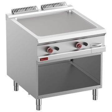 Gas-Grillplatte, glatt,  Gasmodul 1/2, offener Unterbau (800x900x850mm)