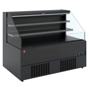 Halbwand-Kühlmöbel, Selbstbedienung, offen - FULL BLACK (1315x902x1150mm)