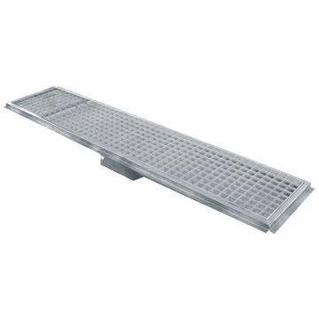 Bodenrinne aus Edelstahl 1200x300, horizontalem Ausgang (1200x300x197mm)