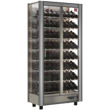Weinkühlvitrine  Lt. 530 - anpassbar + Schauvintrine 530 Lt. Mattweiß- magnetisch