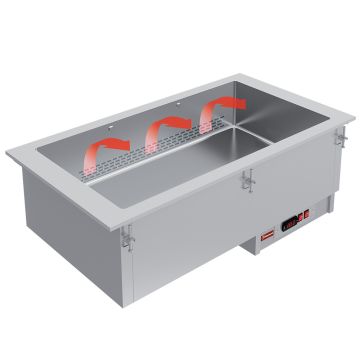 Element Bain-Marie 4 GN 1/1 - ausgetrocknet - belüftete (1440x610x373mm)