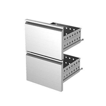 Edelstahl-Schubladenblock-Kit (1/2 + 1/2) x KBR… (560x805x550mm)