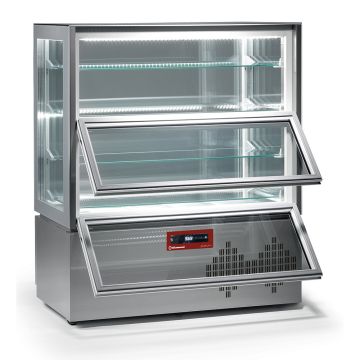 Vitrine "Volle" Vitrine, 4 Ebenen, 2 Türen, belüftet (1200x660x1430mm)