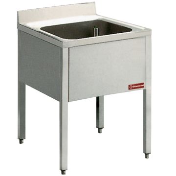 Spültisch 1 Becken mit Undergestell (700x700x880mm)