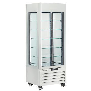Volle Vitrine 440 Lt., 5 Glasstufen, belüftet - PASTRY - WEISS (700x650x1900mm)