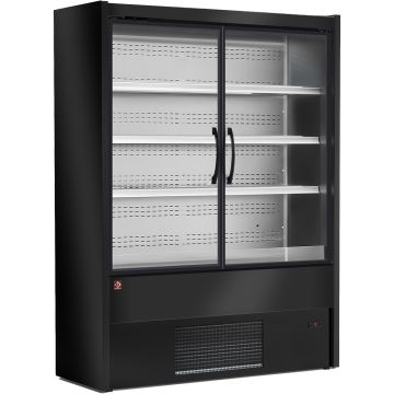 Wandkühlregal, Flügeltüren - SCHWARZ (700x570x2000mm)