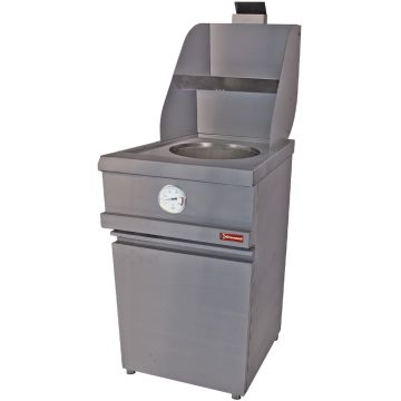 Gas-Fritteuse HEAVY DUTY, 1 rundes Becken, mechanisch (535x870x930mm)